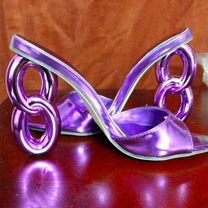 Purple Chain Heels